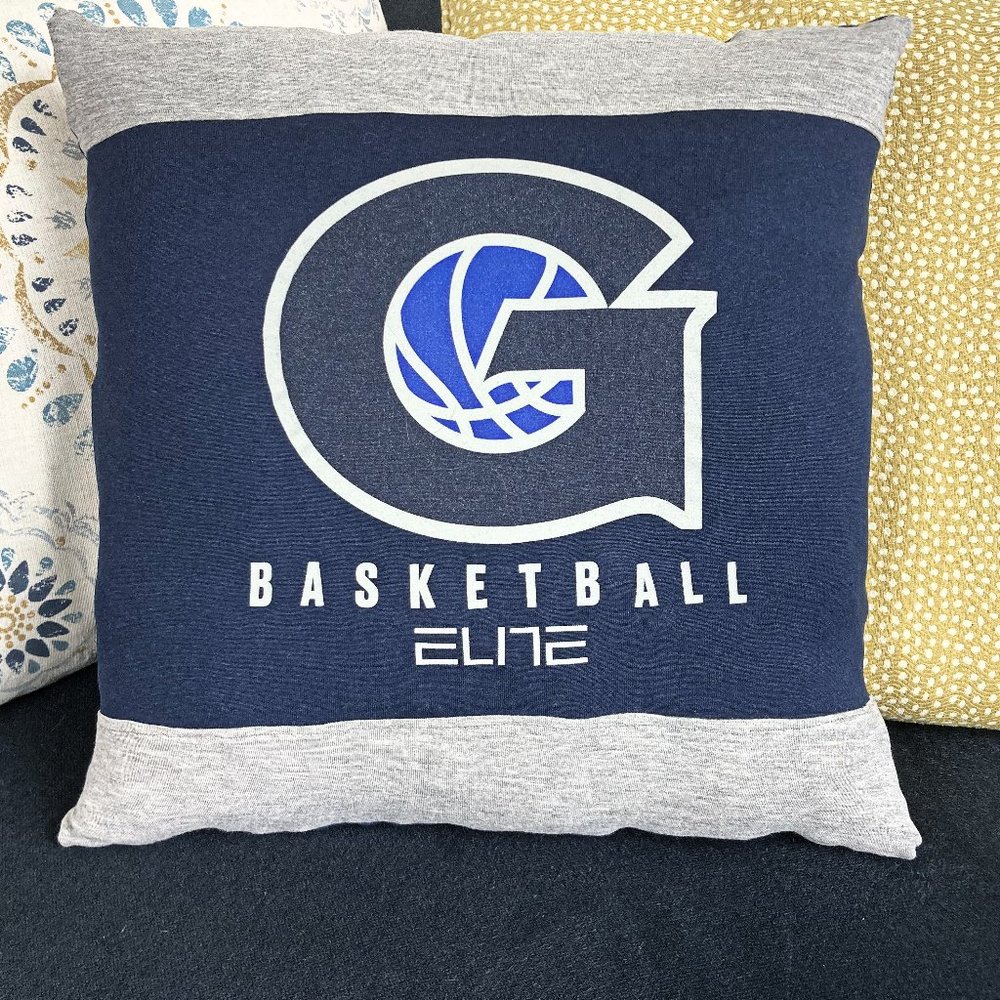 Georgetown University GU Hoyas Basketball t-shirt 16 x 16 throw pillow cover